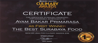 Culinary Awards - First Winner - The Best Surabaya Food